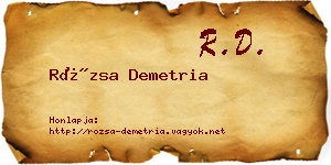 Rózsa Demetria névjegykártya